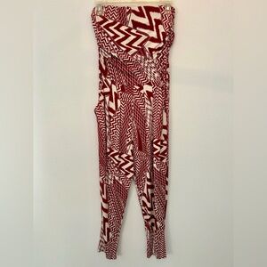 TRIBAL PRINT STRAPLESS ROMPER